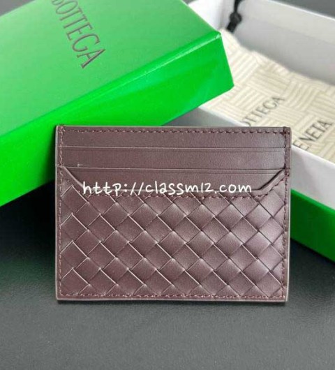보테가베네타 25 한정판 817397 소가죽 카프스킨 카드 지갑 E896