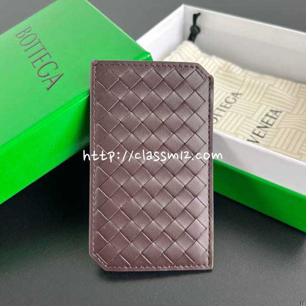 보테가베네타 25 한정판 796963 Piccolo 소가죽 카프스킨 카드 지갑 E898