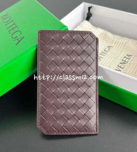 보테가베네타 25 한정판 796963 Piccolo 소가죽 카프스킨 카드 지갑 E898