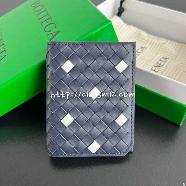 보테가베네타 25 한정판 796964 Piccolo Elap 소가죽 카프스킨 반지갑 E901