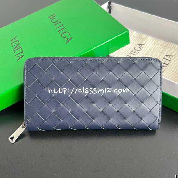 보테가베네타 25 한정판 593217 소가죽 카프스킨 장지갑 E902