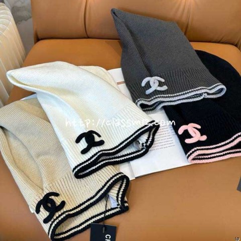 샤넬 25 한정판 양털 비니 모자 D3303