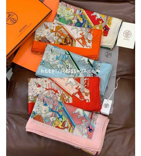 에르메스 25 한정판 스카프 D3319