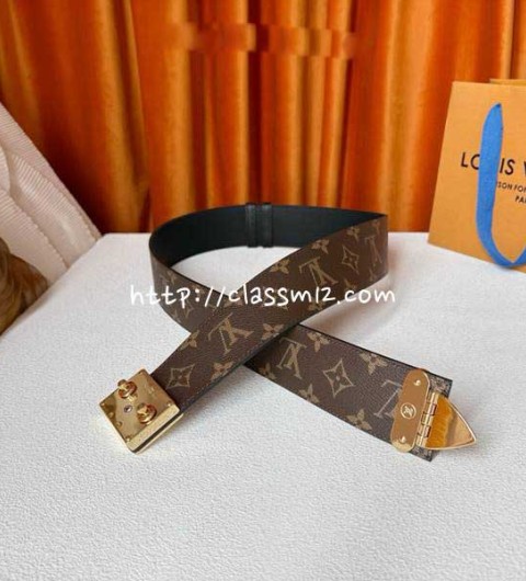 루이비통 25 한정판 S-Lock 5.0cm 허리 벨트 F1289