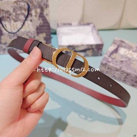 디올 25 한정판 양면 2.0cm 소가죽 카프스킨 벨트 F1291