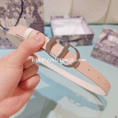 디올 25 한정판 양면 2.0cm 소가죽 카프스킨 벨트 F1292