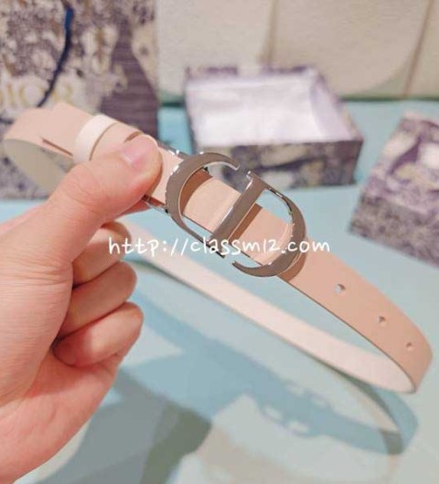 디올 25 한정판 양면 2.0cm 소가죽 카프스킨 벨트 F1292