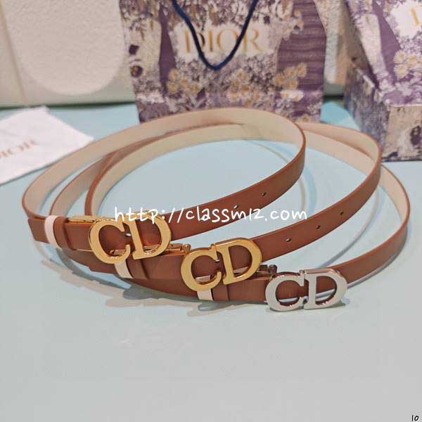디올 25 한정판 양면 2.0cm 소가죽 카프스킨 벨트 F1293