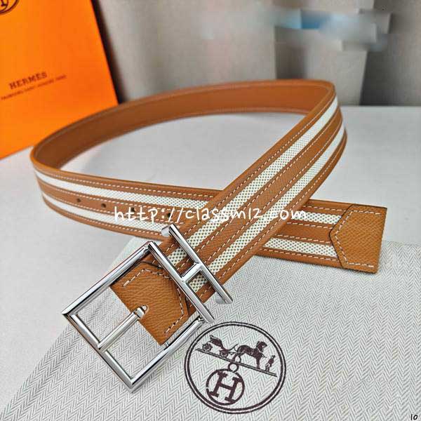 에르메스 25 한정판 양면 3.8cm 소가죽 카프스킨 벨트 F1294