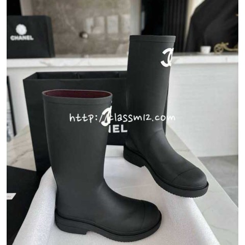 샤넬 25 한정판 여성 레인 부츠 B5383