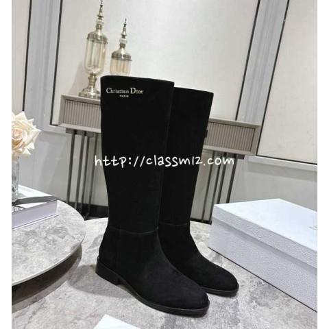 디올 25 한정판 여성 소가죽 카프스킨 부츠 B5403