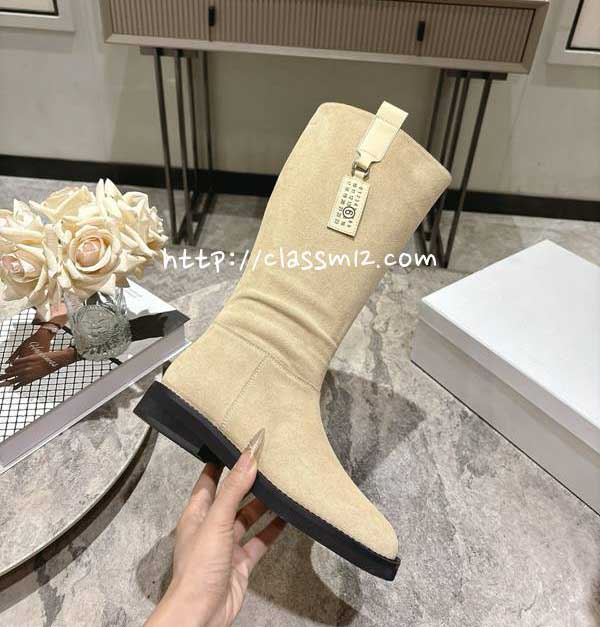 마르지엘라 25 한정판 여성 소가죽 카프스킨 부츠 B5405