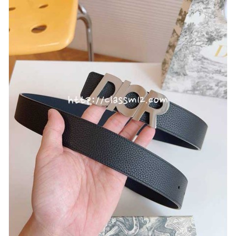 디올 25 한정판 양면 3.5cm 소가죽 카프스킨 벨트 F1305