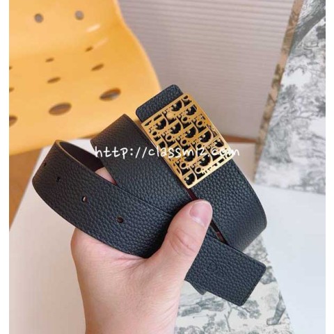 디올 25 한정판 양면 3.5cm 소가죽 카프스킨 벨트 F1308