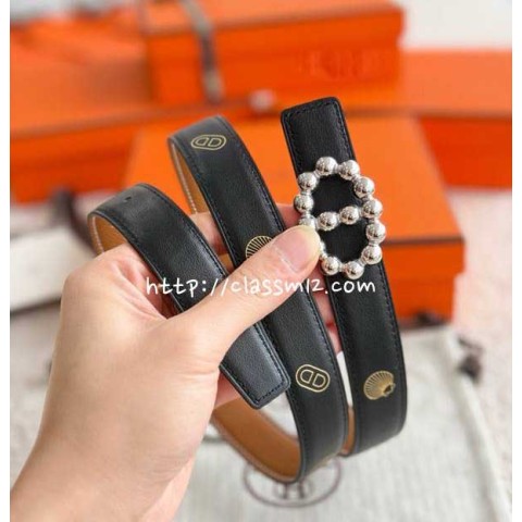 에르메스 25 한정판 여성 양면 2.4cm Epsom 벨트 F1319