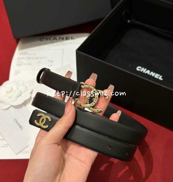 샤넬 25 한정판 여성 2.0cm 벨트 F1329