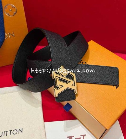 루이비통 25 한정판 4.0cm 소가죽 카프스킨 벨트 F1343