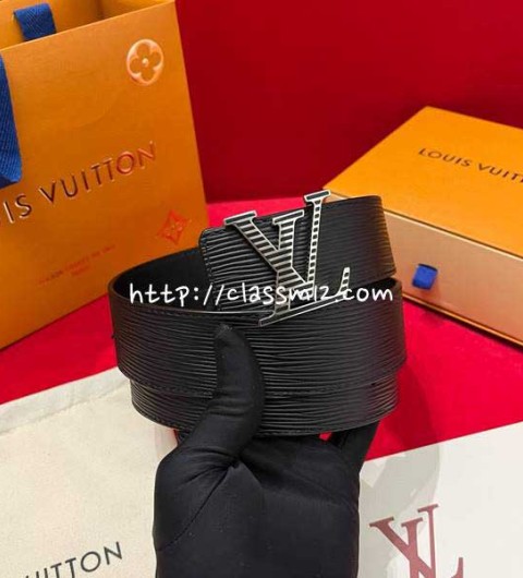 루이비통 25 한정판 양면 4.0cm 소가죽 카프스킨 벨트 F1352