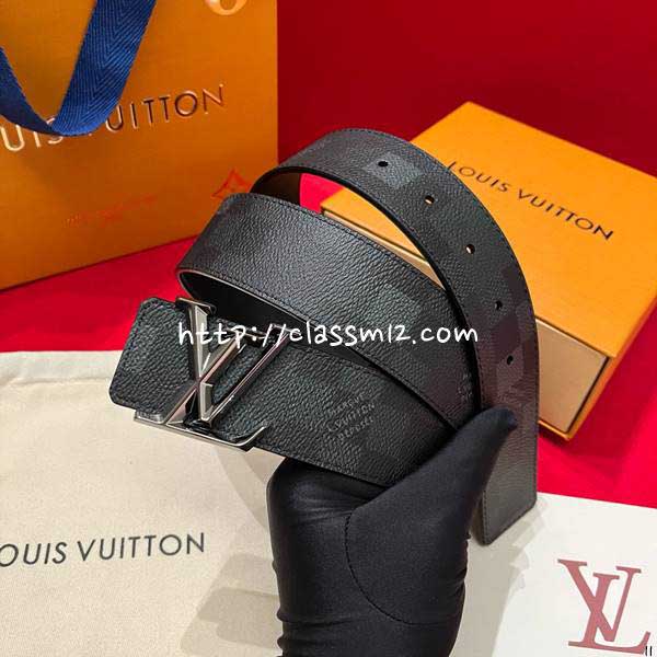 루이비통 25 한정판 양면 4.0cm 소가죽 카프스킨 벨트 F1366