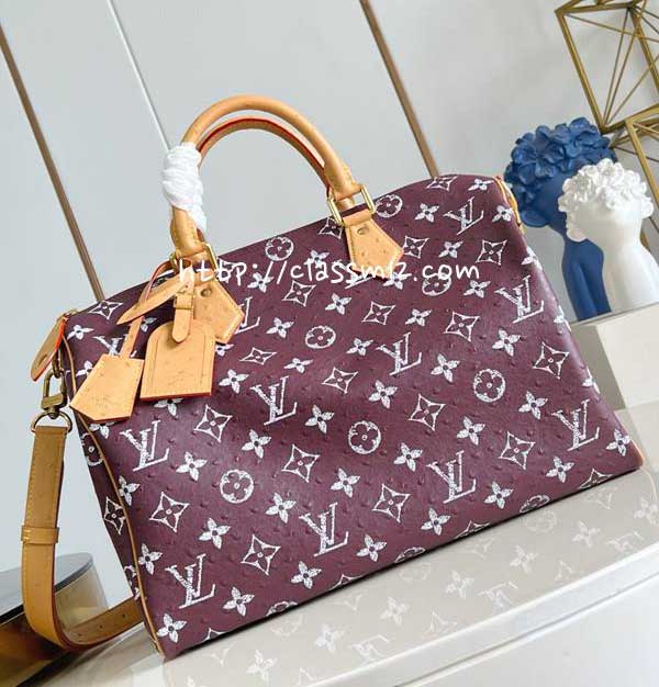 루이비통 25 한정판 N88228 Speedy P509 Bandoulière 40 소가죽 카프스킨 크로스백 가방 C5900