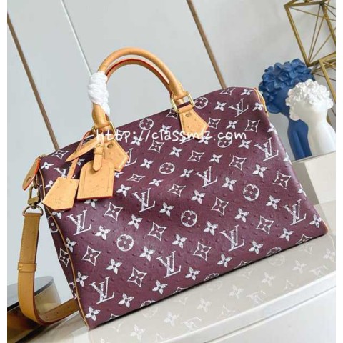 루이비통 25 한정판 N88228 Speedy P509 Bandoulière 40 소가죽 카프스킨 크로스백 가방 C5900