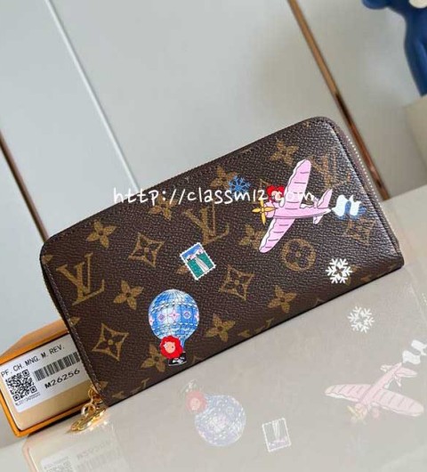 루이비통 25 한정판 M26256 Vivienne Wintery Travel 장지갑 E903