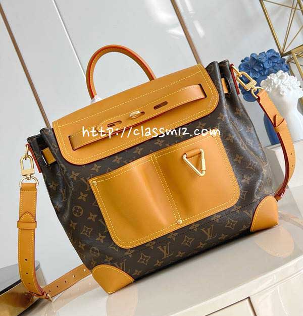 루이비통 25 한정판 M25989 Steamer 30 소가죽 카프스킨 크로스백 가방 C5936