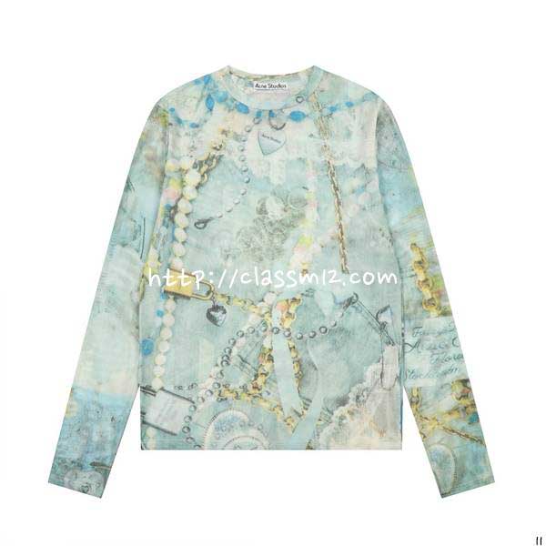 아크네 25 한정판 여성 긴팔 티셔츠 A13916