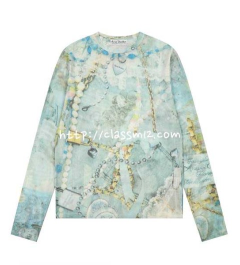 아크네 25 한정판 여성 긴팔 티셔츠 A13916