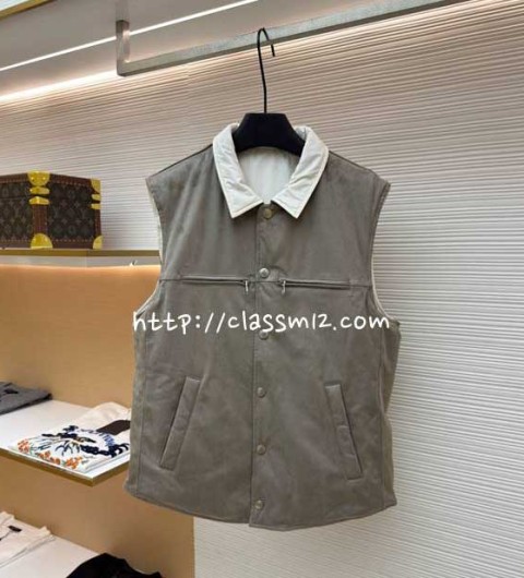 브루넬로쿠치넬리 25 한정판 남여공용 양면 민소매 조끼 자켓 A13917