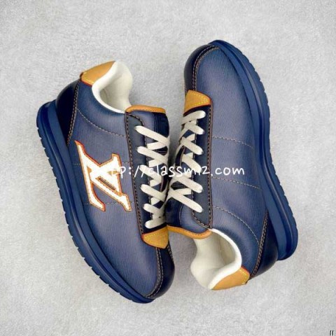 루이비통 25 한정판 Nigo Buttersoft 소가죽 카프스킨 운동화 B5452