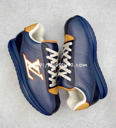 루이비통 25 한정판 Nigo Buttersoft 소가죽 카프스킨 운동화 B5452