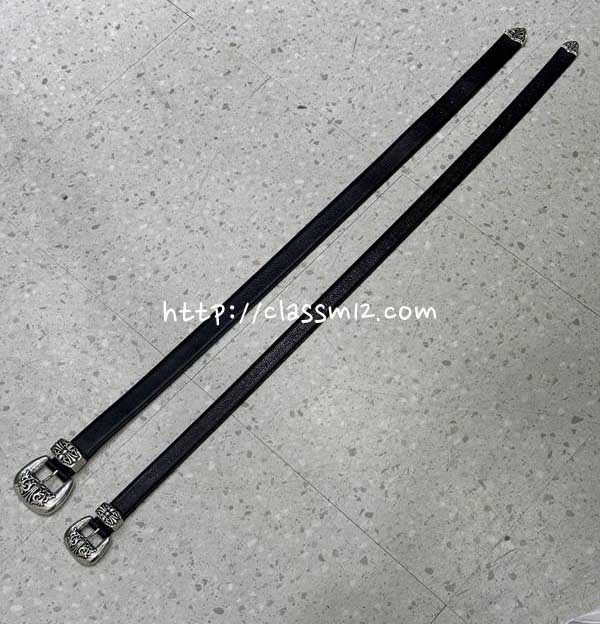 크롬하츠 25 한정판 3.5cm/3.0cm 실버 925 벨트 F1367