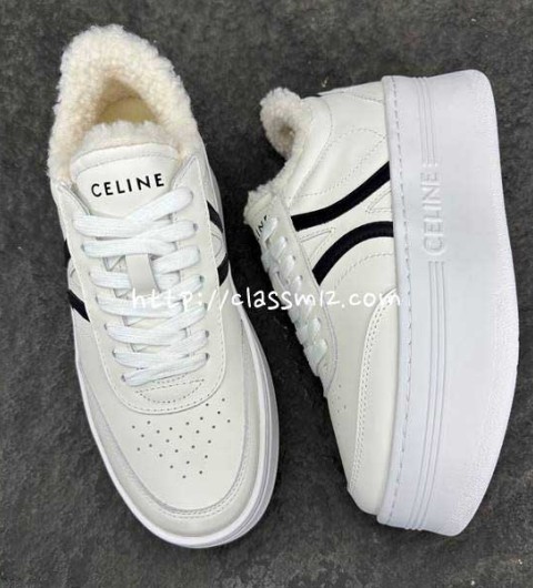 셀린느 25 한정판 2색 여성 BLOCK TRIOMPHE 소가죽 카프스킨 운동화 B5482