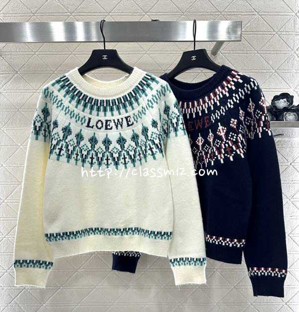 로에베 25 한정판 양털 Louiswain 긴팔 니트 A13970