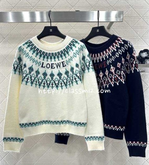 로에베 25 한정판 양털 Louiswain 긴팔 니트 A13970