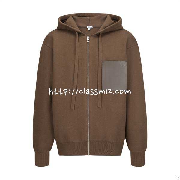 로에베 25 한정판 양털 긴팔 후드 자켓 A13982