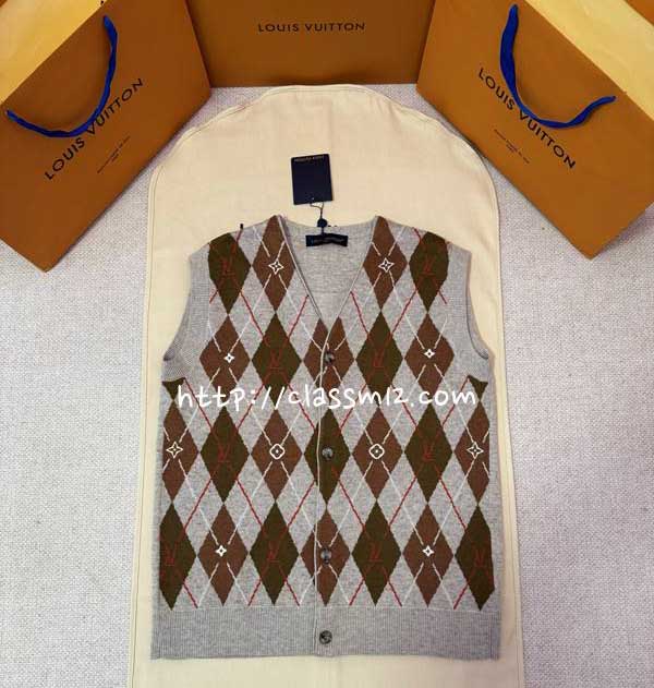 루이비통 25 한정판 Nigo 민소매 니트 조끼 A13992