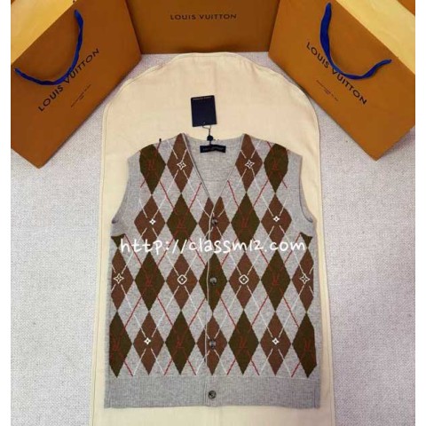 루이비통 25 한정판 Nigo 민소매 니트 조끼 A13992