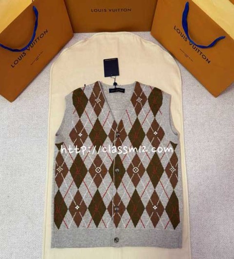 루이비통 25 한정판 Nigo 민소매 니트 조끼 A13992