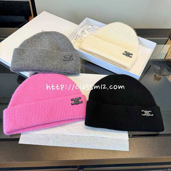 셀린느 25 한정판 양털 비니 모자 D3497