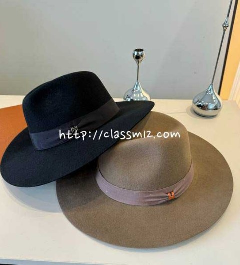 에르메스 25 한정판 양털 보터햇 모자 D3502