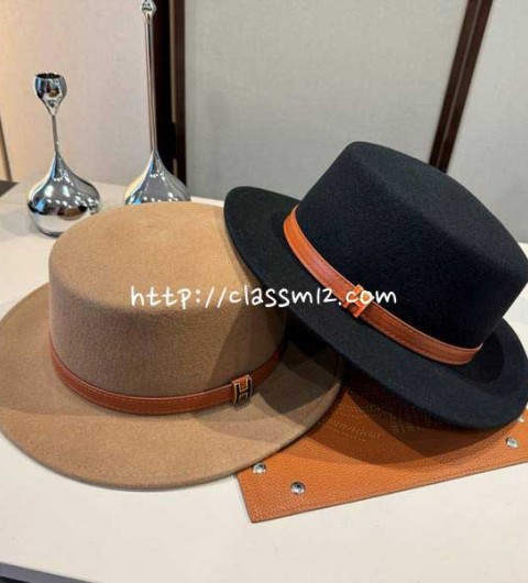 에르메스  25 한정판 양털 보터햇 모자 D3506