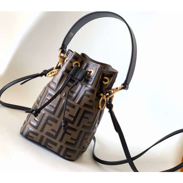 펜디 25 한정판 Mon Tresor Mini 브라운 크로스백 가방 C5960