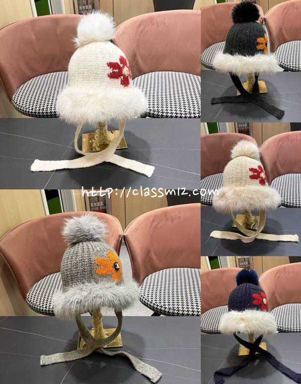 샤넬 25 한정판 비니 모자 D3530