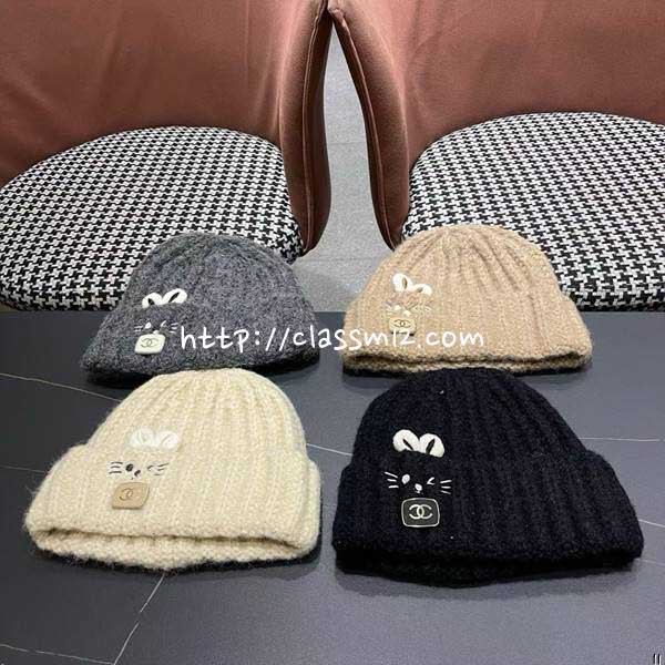 샤넬 25 한정판 비니 모자 D3538