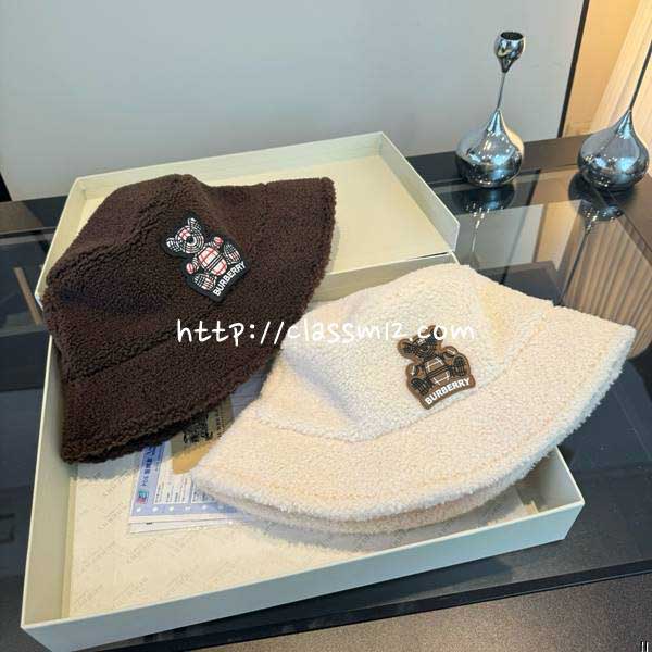 버버리 25 한정판 양털 버킷햇 모자 D3542