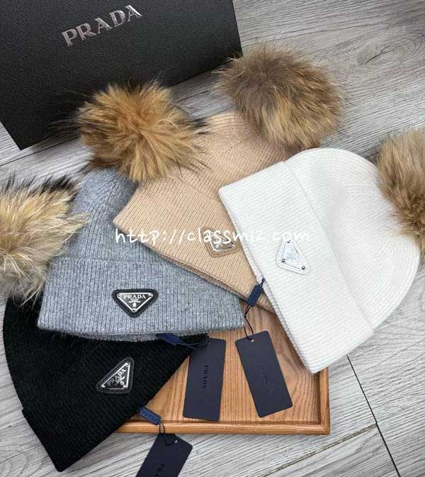프라다 25 한정판 비니 모자 D3555