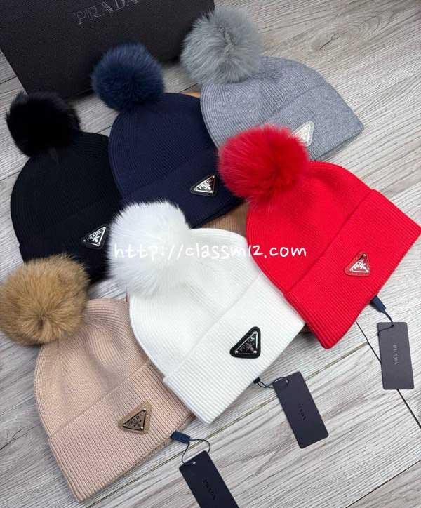 프라다 25 한정판 비니 모자 D3556
