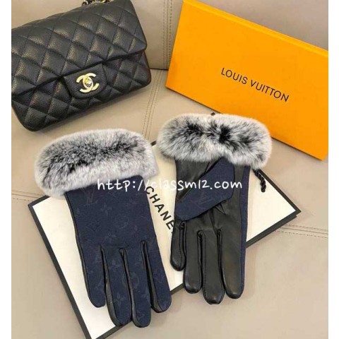 루이비통 25 한정판 양가죽 램스킨 장갑 D3571